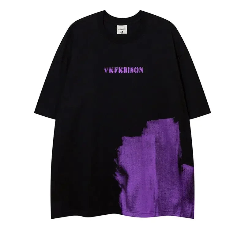 T Shirt for Men O Neck Oversized Stripeds Black Top Hot Cool Original Luxury High Quality Casual Streetwear Party Man Tee Shirt