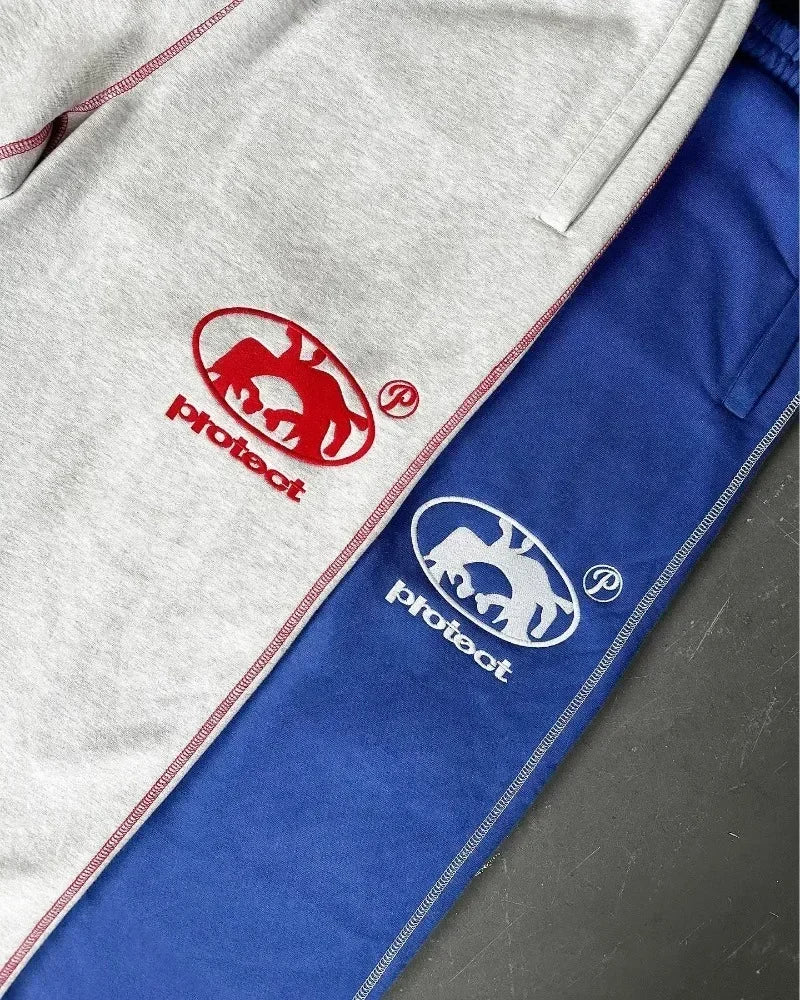 Street wear PROTECT Fashion Letter Embroidery Loose Sweatpants Men's And Women's Y2K Harajuku Hip-Hop Gothic Casual Joker Pants
