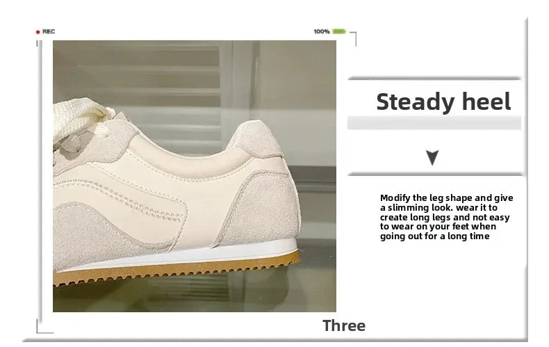 Women's Spring Summer Breathable Flat Casual Deqin Shoes Versatile Slip-On Flats Comfortable Polyurethane Outsole Striped Patter