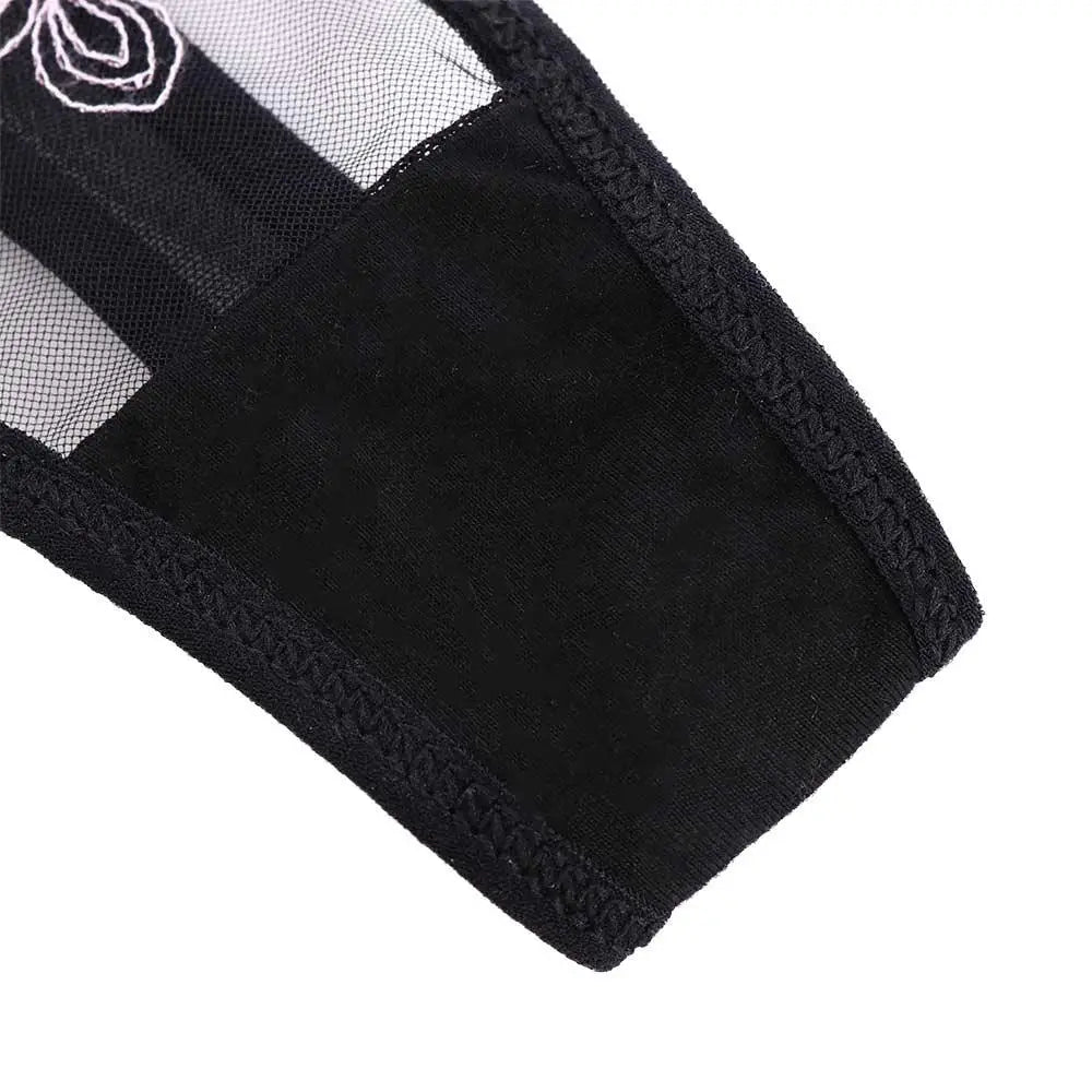 Ladies Sexy Embroidery Hollow Out Lingerie Transparent Underwear Panties Brief Panty