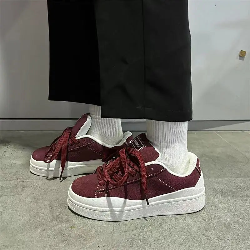 Spring 2005 Women's New High Quality Casual Sports Skateboard Shoes Ins Retro Student Thick Solemn Bread Shoes Soft Comfortable