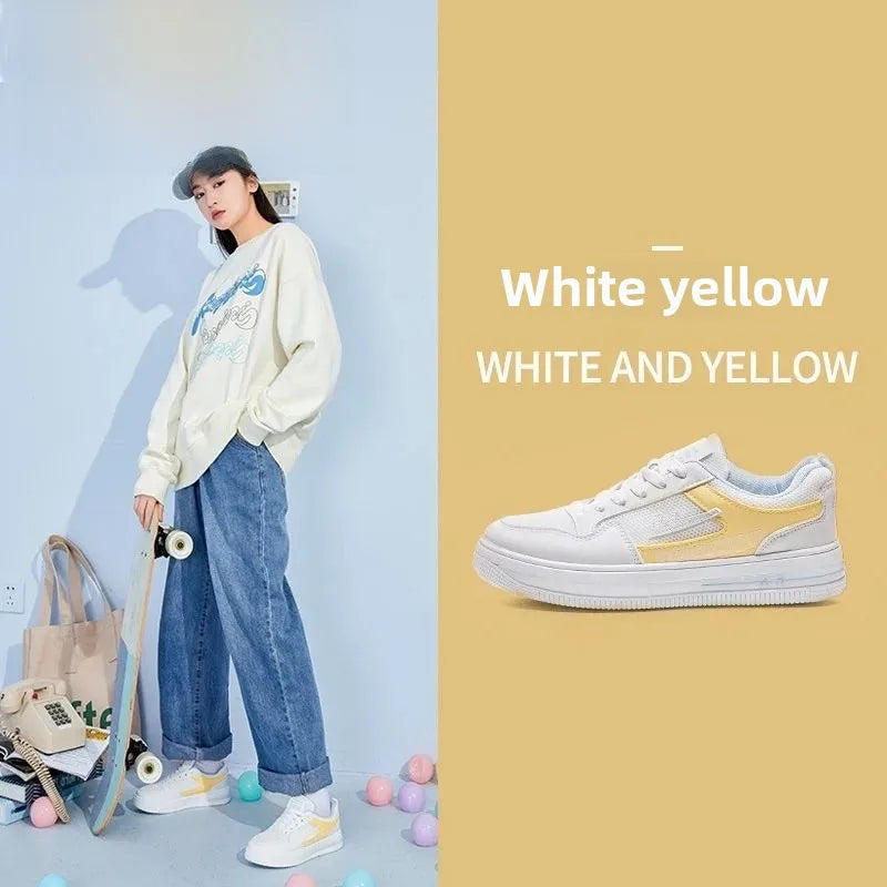 Women's Breathable Mesh Flat Bottom Sneakers Summer Fashionable Sporty Casual Slip-On Shoes Korean Style Versatile Trendy Flats