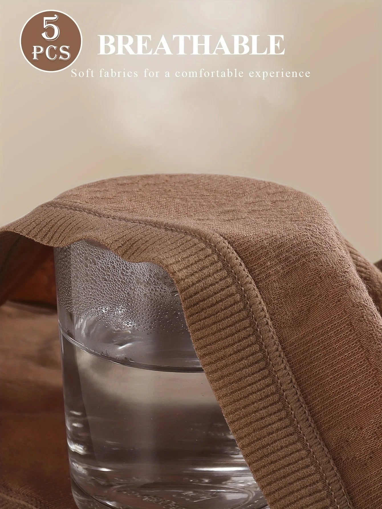 5-Pack of Women's Underwear, High Waist, Tummy Control, Seamless, Heart Pattern, Jacquard, Mid-Waist Briefs, Hip-Covering, Comfo