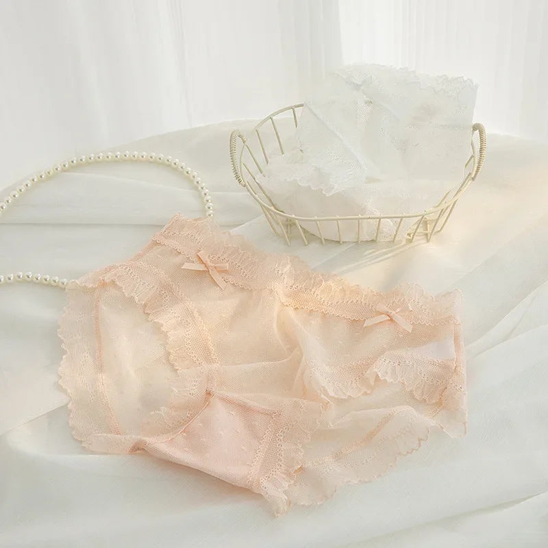 L-XL Women's Underwear Panties Sexy Lace Panty Girls Hollow Out Comfort Briefs Low Waist Seamless Underpants Female Lingerie