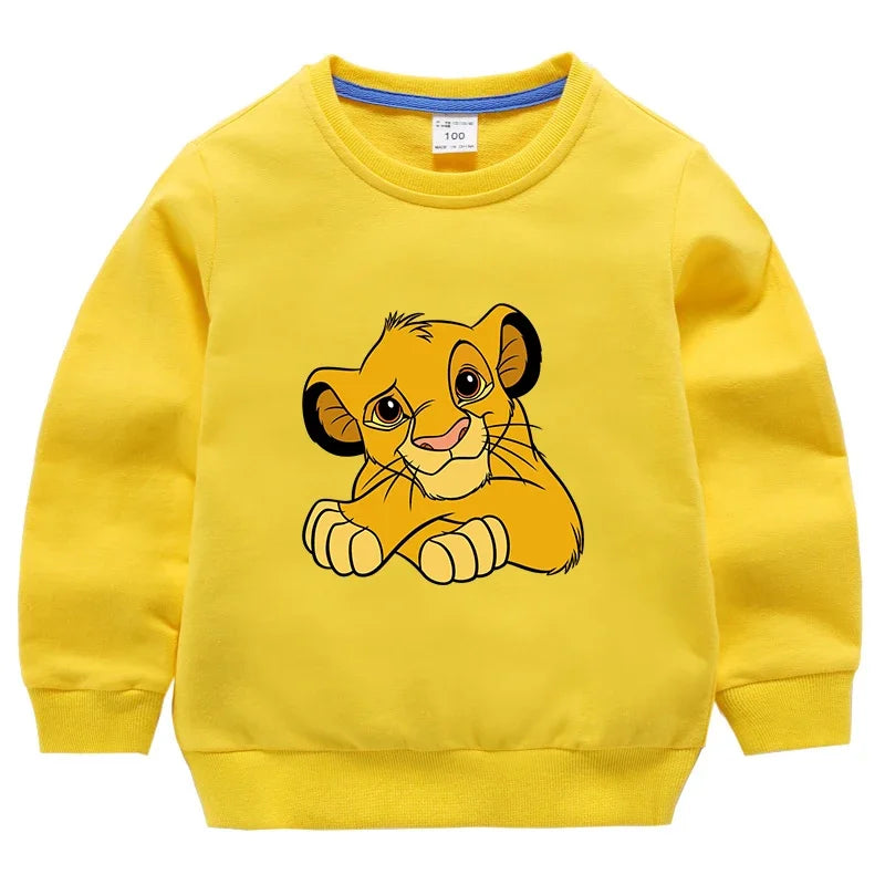 Potdemiel The Lion King Sweatshirts Toddler Baby Girls Clothes Children Boys Spring Autumn Cute Long Sleeve Fashion Top