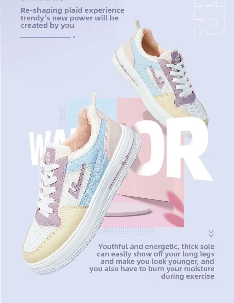 Women's Breathable Mesh Flat Bottom Sneakers Summer Fashionable Sporty Casual Slip-On Shoes Korean Style Versatile Trendy Flats