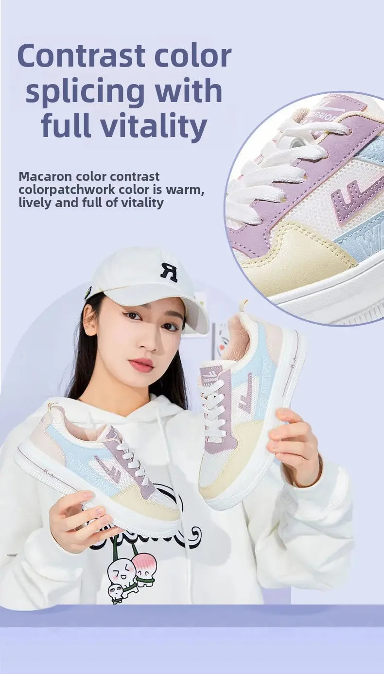 Women's Breathable Mesh Flat Bottom Sneakers Summer Fashionable Sporty Casual Slip-On Shoes Korean Style Versatile Trendy Flats