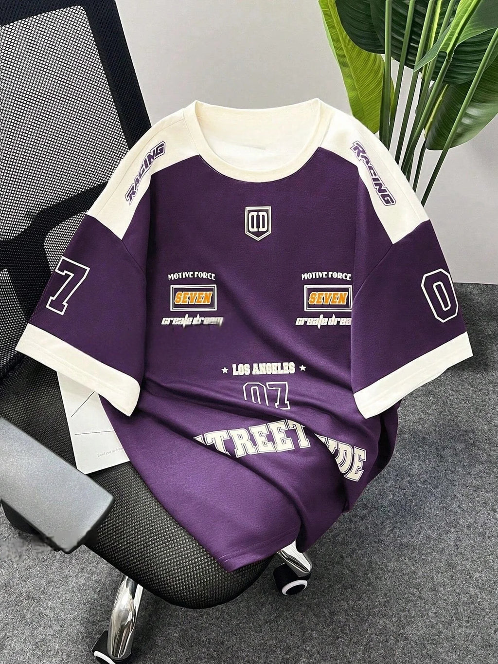 Short sleeved streetwear sports style men's sports round neck T-shirt quick drying comfortable and breathable