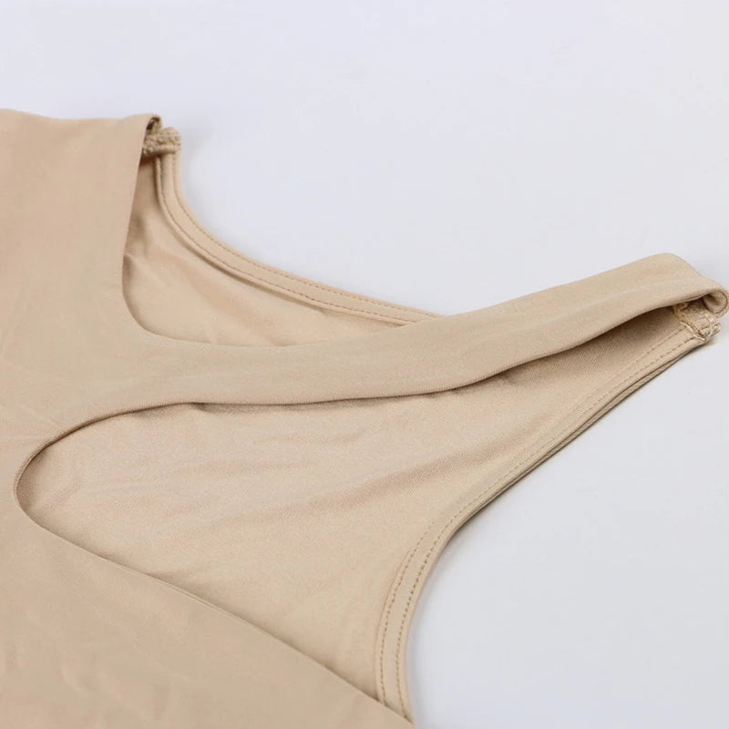 Cut Out Sexy Crop Off Shoulder Solid 2025 Skinny Sport Short Tops Women Tank Irregular Summer Tube Tops