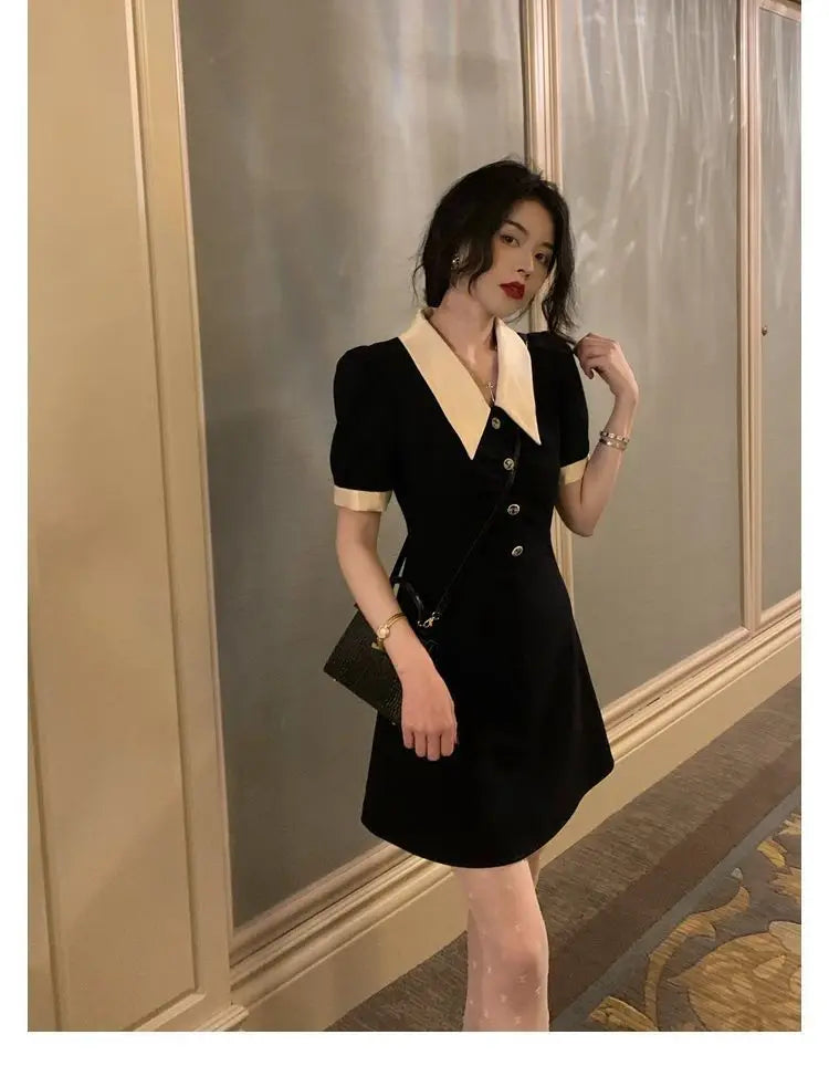 Women's Dresses Midi Loose Elegant Fashion Bag Hip Party Korean Summer Light Dress Wrap Tunics Casual Aesthetic Vintage Robe