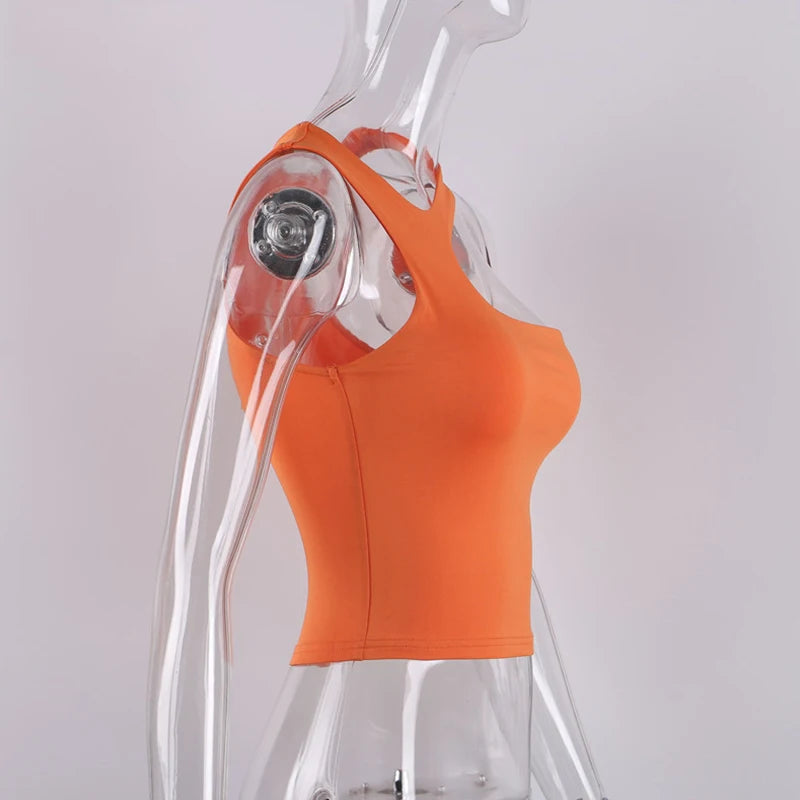 Cut Out Sexy Crop Off Shoulder Solid 2025 Skinny Sport Short Tops Women Tank Irregular Summer Tube Tops