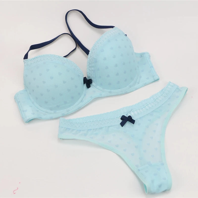 Nouvell Seamles Womens Sense Of Underwear Transparent Dress BC Cup Bacd Closure Bra Sets Push Up Sexy Lace Lingerie