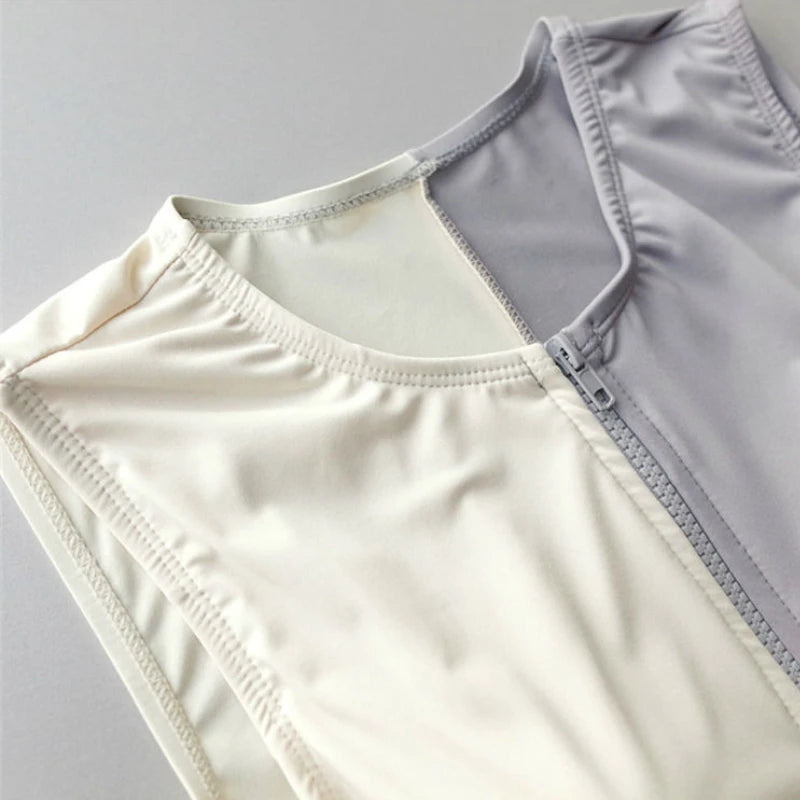 Women Bikini Set Fashion Retro Korean Style Femme One Piece Swimsuit High Waist Sexy Zipper Hollow Out Beach Wear New Swimwear