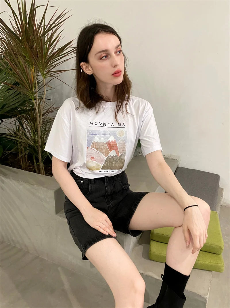 2025 Summer Women's High Waist Denim Shorts Casual Loose Ladies Plus Size Streetwear Fashion Button Wide Leg Short Jeans Female