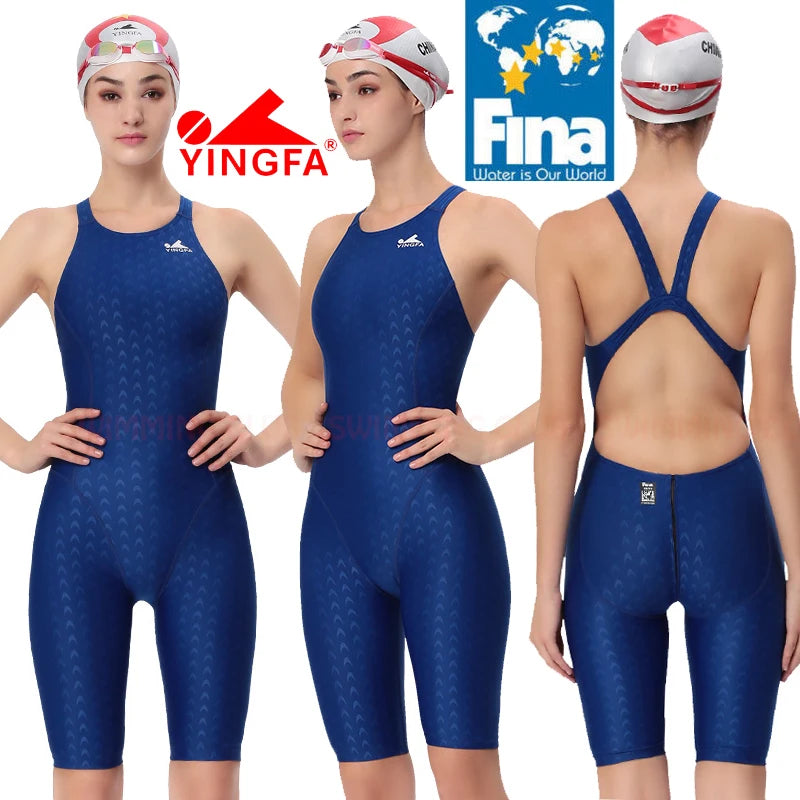 [FINA APPROVED] NWT YINGFA 925 WOMEN'S GIRLS COMPETITION TRAINING RACING PROFESSIONAL KNEESKIN SWIMWEARS SWIMSUITS ALL SIZE NEW!