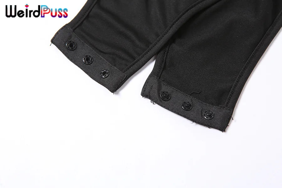 Weird Puss 2025 Mesh Patchwork Bodysuit Sexy Women Sleeve Ruched Skinny Turtleneck Bodycon Elegant Wild Tops Streetwear Outfits