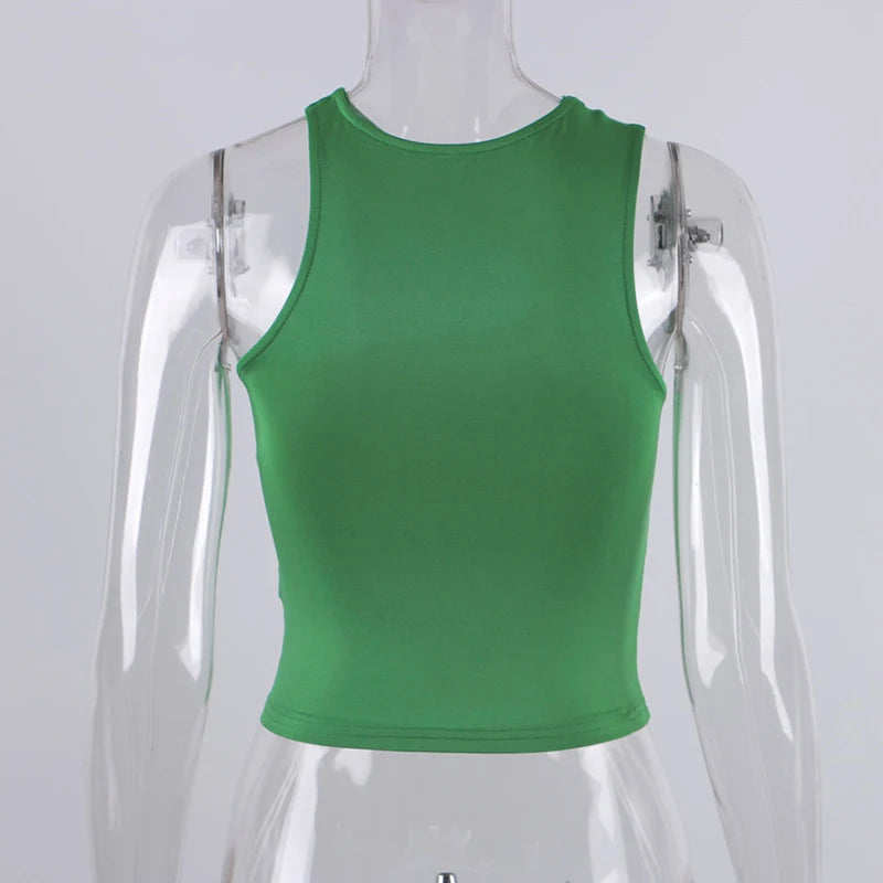 Cut Out Sexy Crop Off Shoulder Solid 2025 Skinny Sport Short Tops Women Tank Irregular Summer Tube Tops