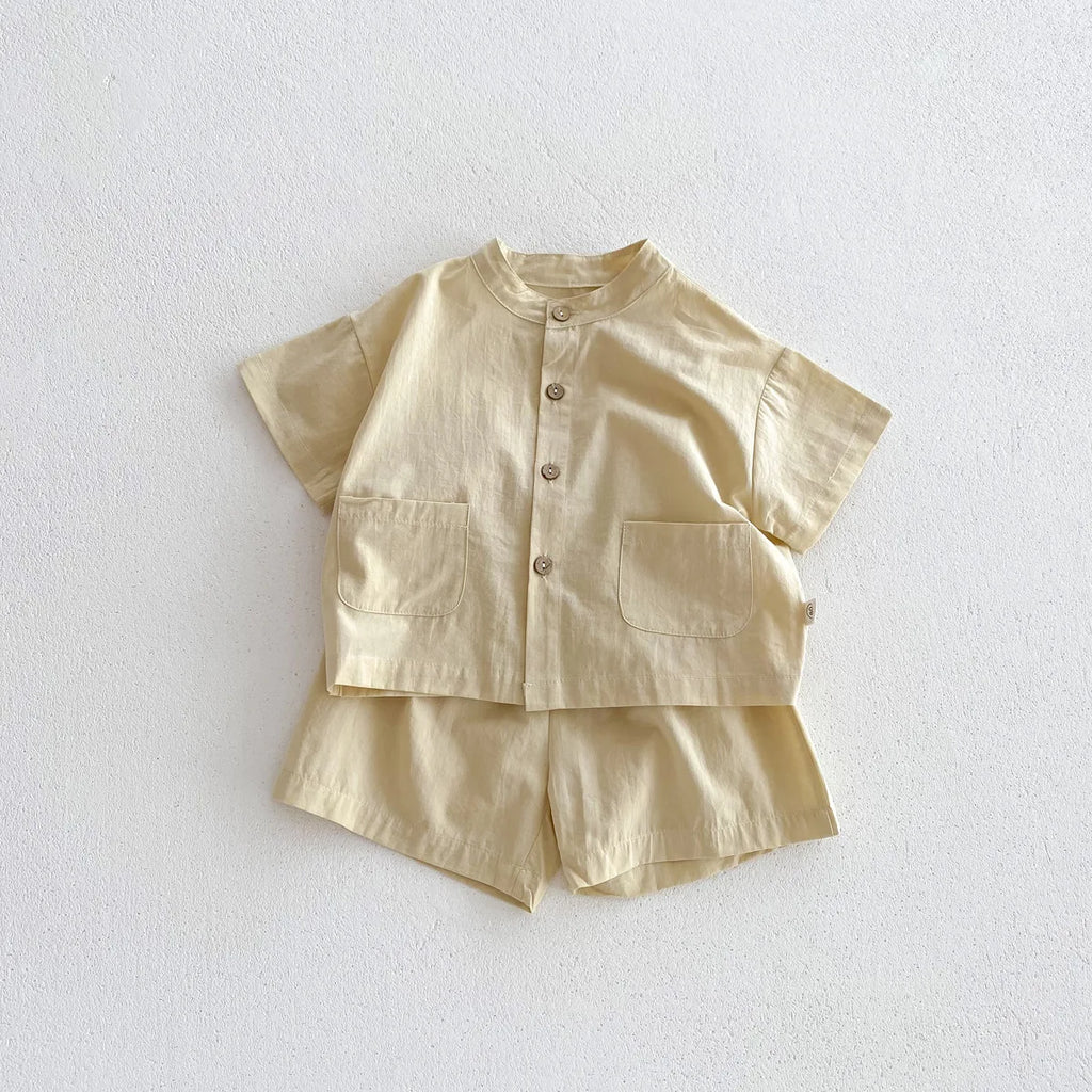 MILANCEL Chidren Clothing Set Casual Boys Suit  Short Sleeve Shirt And Pants 2 PCs Clothes Suit