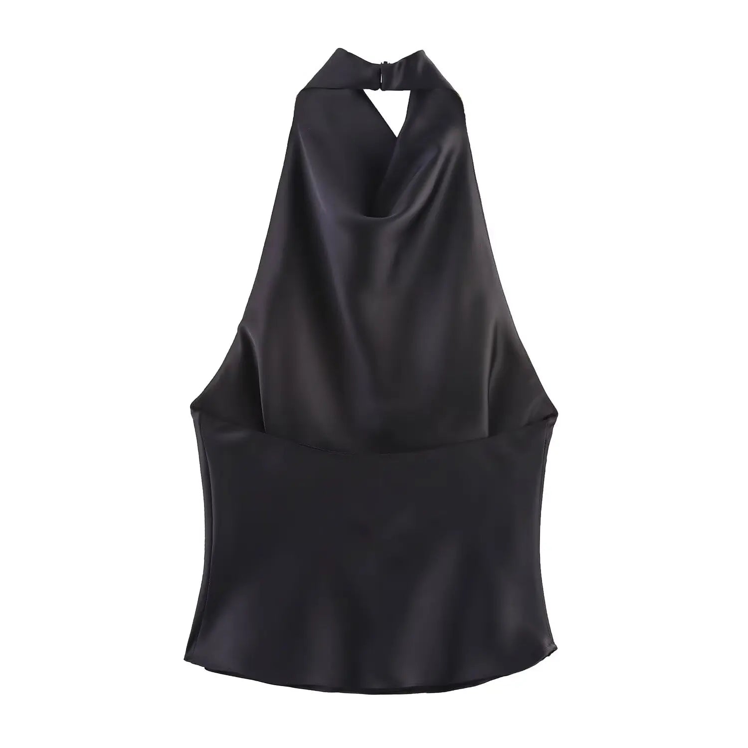 TFMLN Elegant Halter Top for Women Spring Summer Sexy  Backless High Street Waistcoat Female Fashion Solid Halter Neck Tops