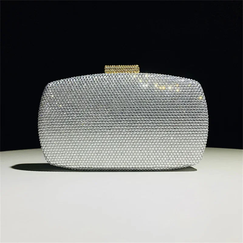 High End Luxury Rhinestone Handbag Women Fashion Formal Wedding Party Evening Bags Ladies Elegant Diamond Yellow Bling Clutch