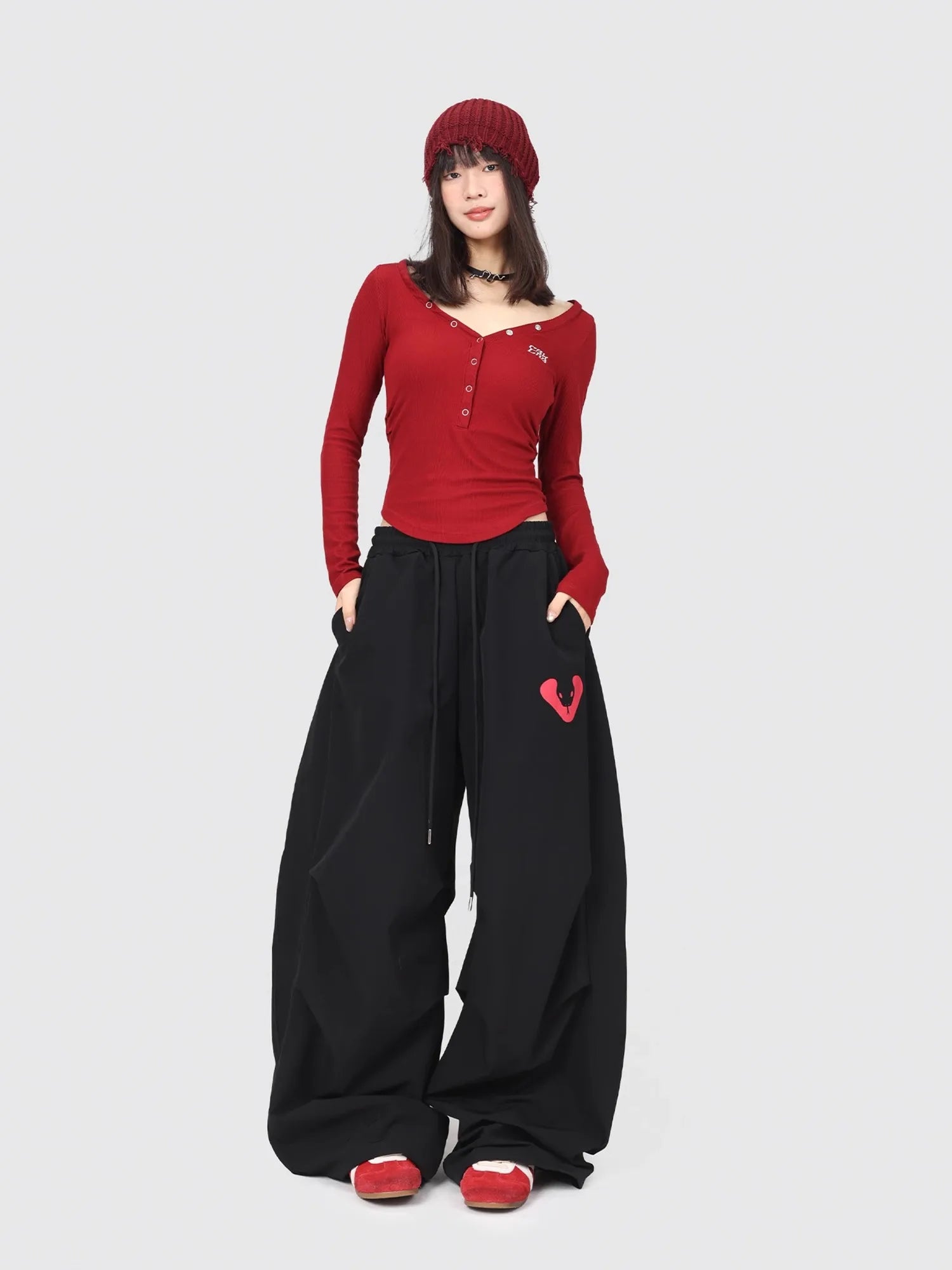 CBXLAB Street Dance Women' s Black snake hip hop quick-drying long pants jazz spicy girl casual pants kpop sports pants trendy