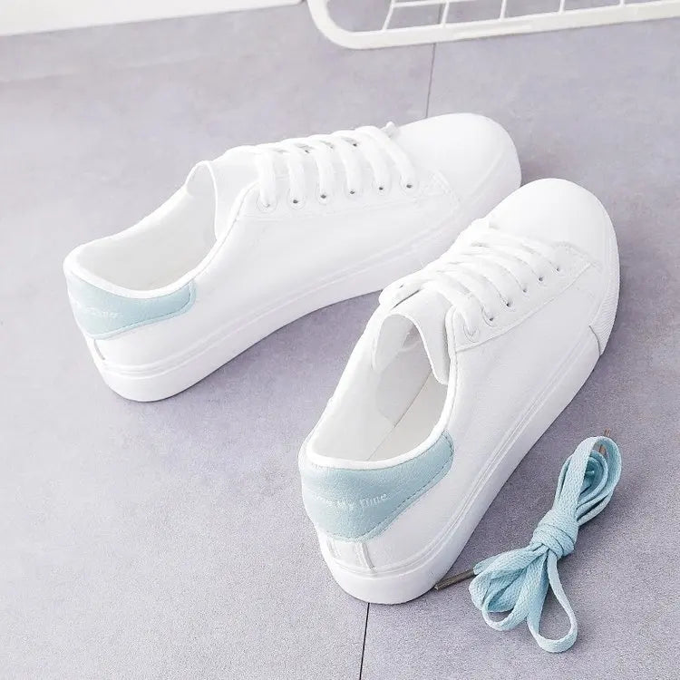 Small White Shoes Female Korean Version of the Hundred with Four Seasons Leather Casual Shoes Breathable Women's Board Shoes