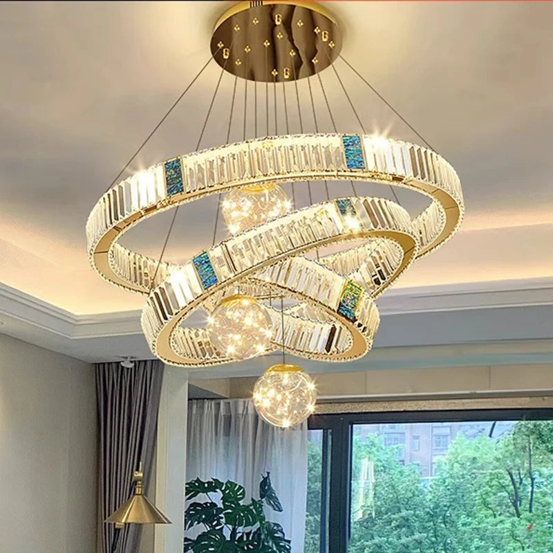 home decorationPendant lights, luxury crystal living room chandelier, bedroom Pendant lamp, ceiling light, indoor lighting