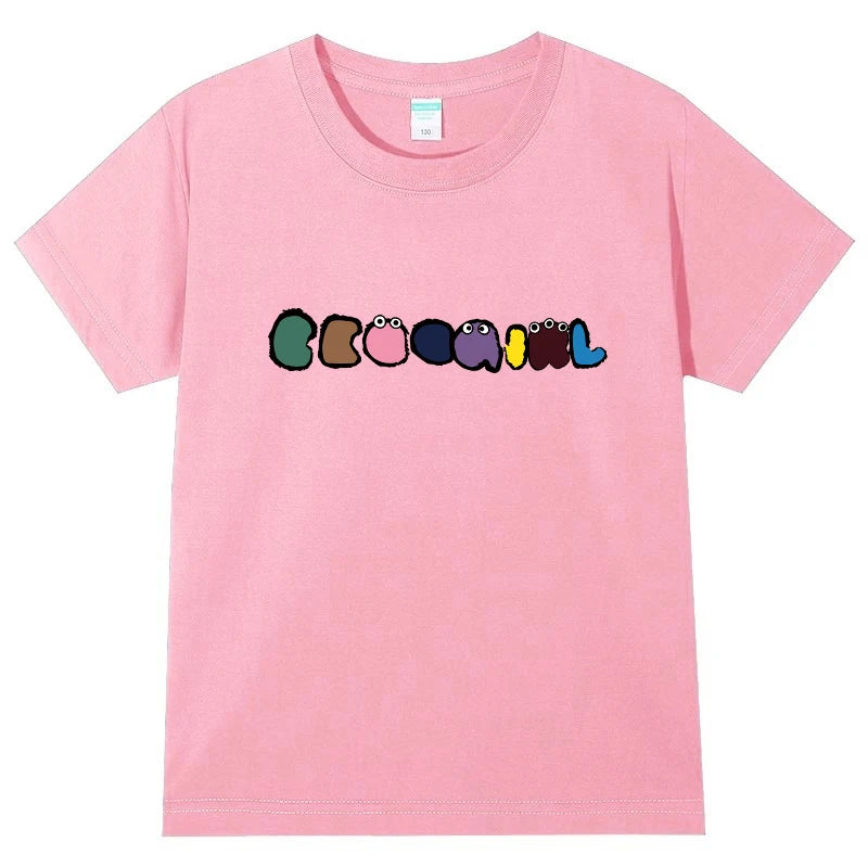 2023 Summer Kids Clothes Sweet Cool Girl T Shirt Short Sleeve Tops 100% Cotton FashionStreet style O-Neck  T-shirt for Children