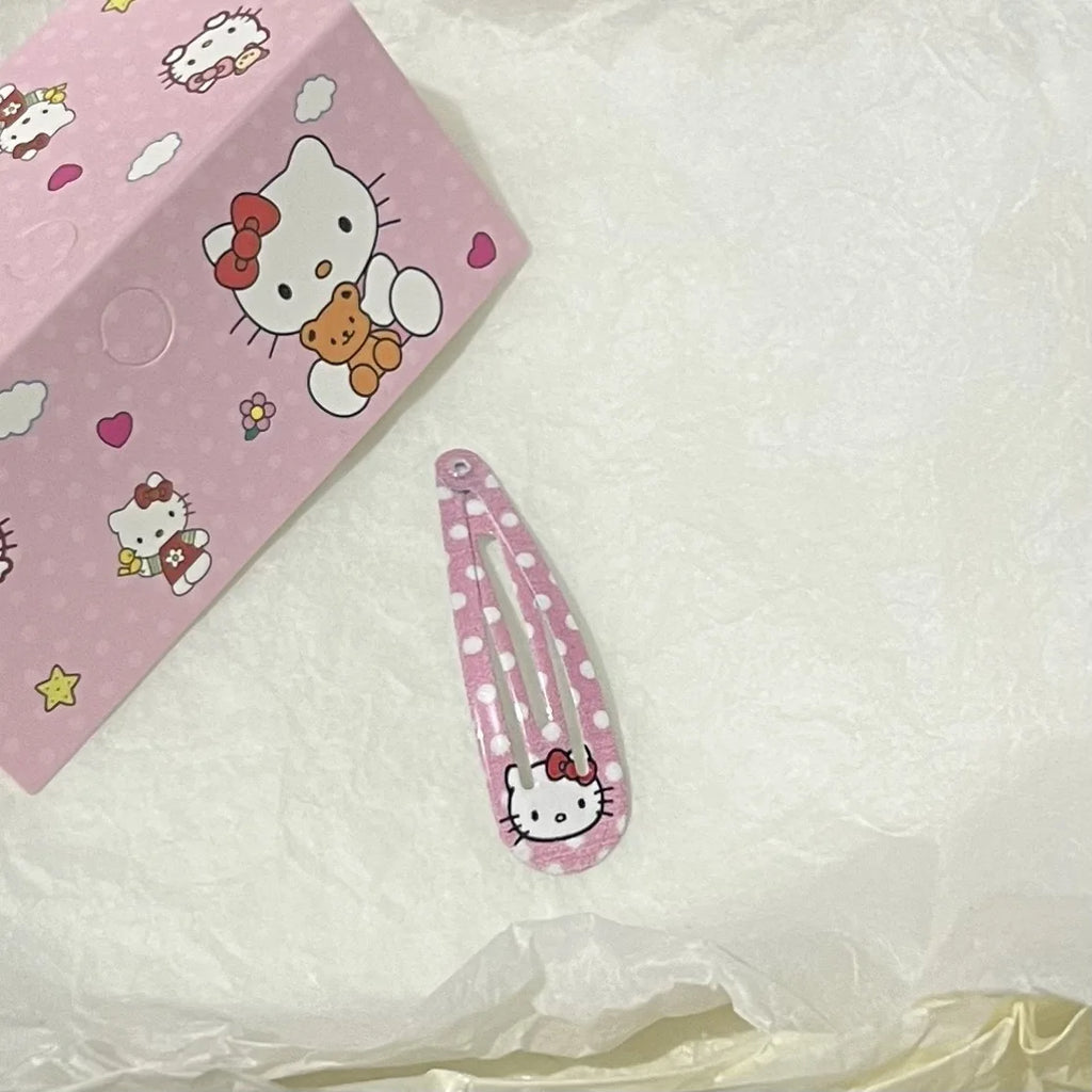 2025NEW Hello Kitty Hair Clip Set for Girlfriend Sweet and Cute Hello Kitty Cat Hair Accessories Set BB Clip Hairclip