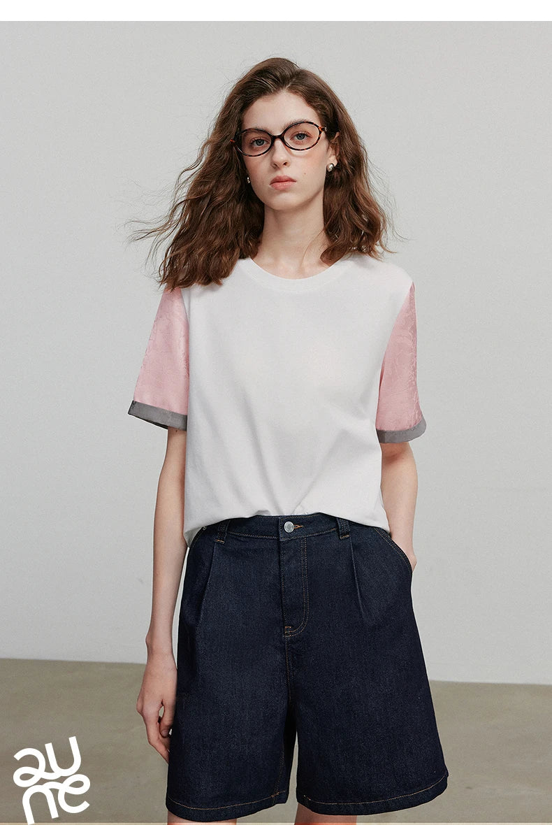 TOYOUTH Women Short Sleeve T shirt 2025 Summer New Casual Tops 8521048