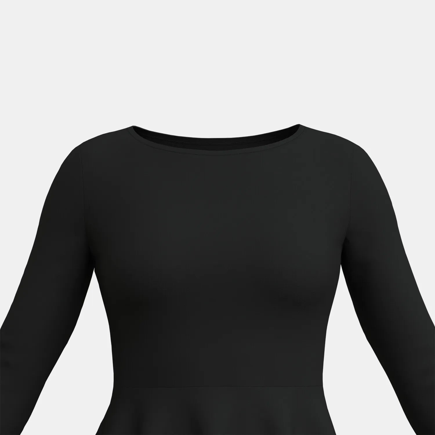 Mia Muse Women's Dresses All Seasons Decent Black Long Sleeve Round-Neck Mini Shift Casual Dresses