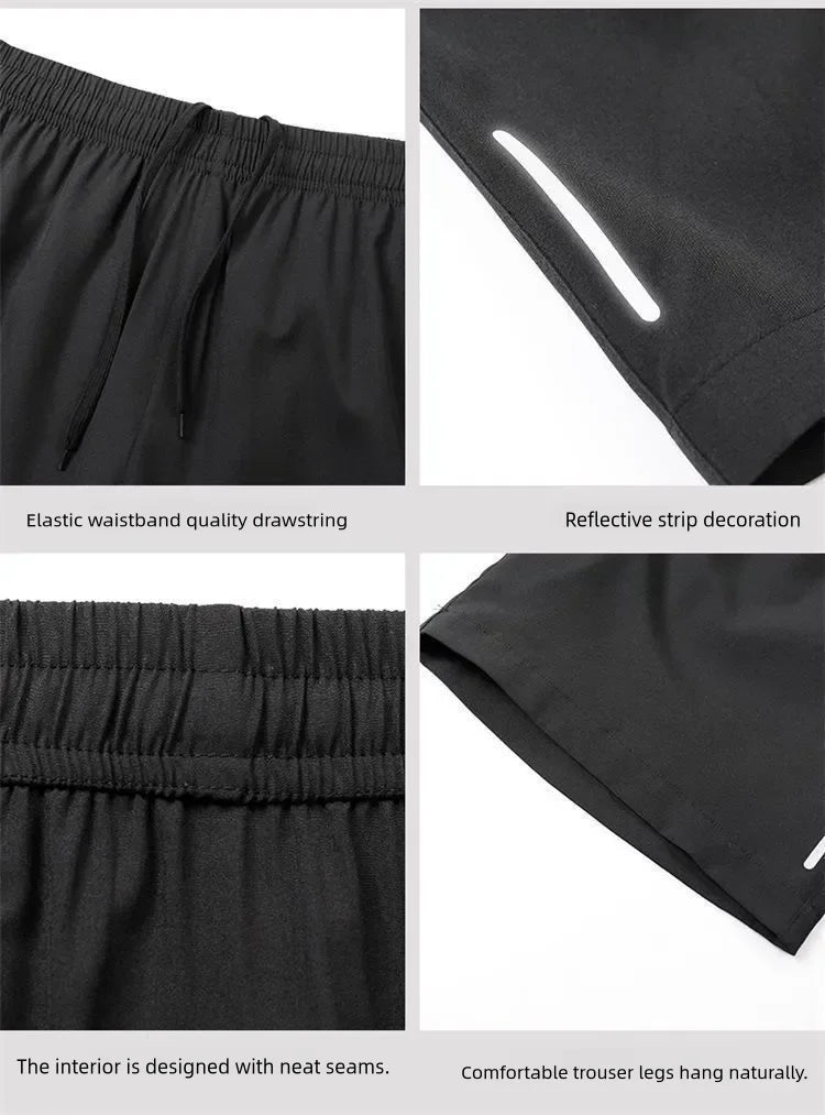 Summer Men Shorts Ice Silk Running Gym Sport Shorts Quick Dry Breathable Beach Short Pant Fitness Jogging Cool Casual Sportswear