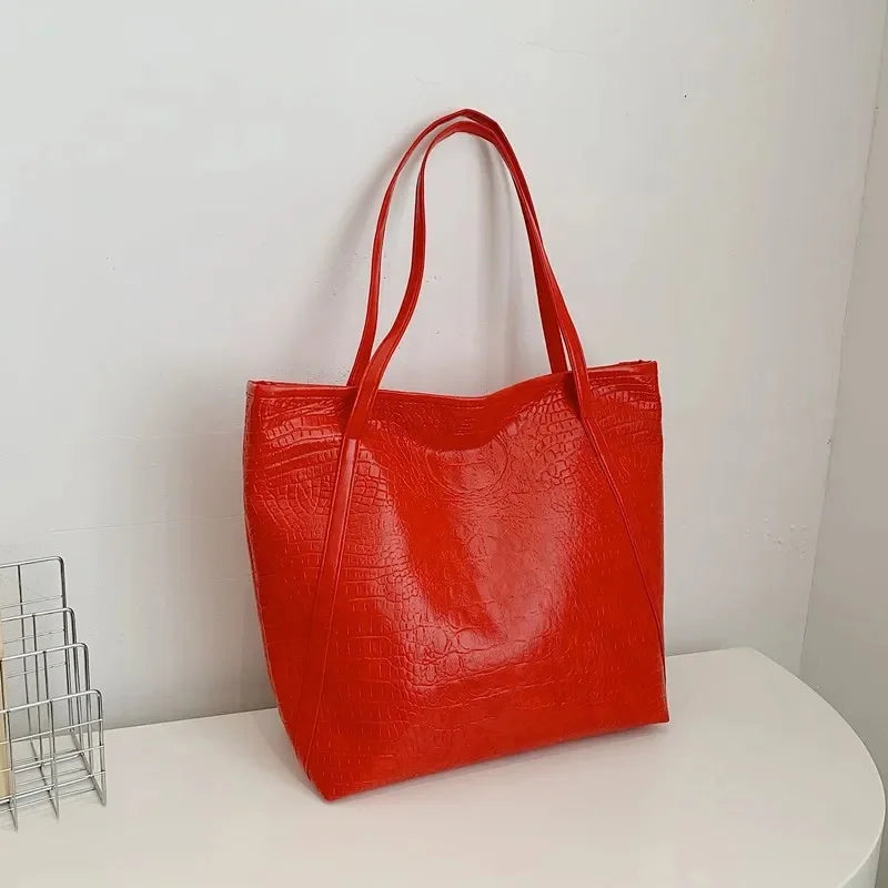 Large Capacity Quirky Design Tote Bag Retro Women's New Hot Sale Of The Season Casual Winter Commuter Single Shoulder Bag Zipper