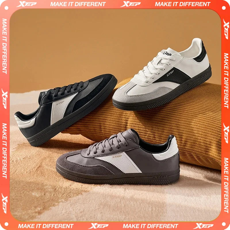 Xtep GAT Skateboarding Shoes For Men 2025 Spring Stability Comfortable Sports Shoes Classics Street Soft Sneakers 875119310004