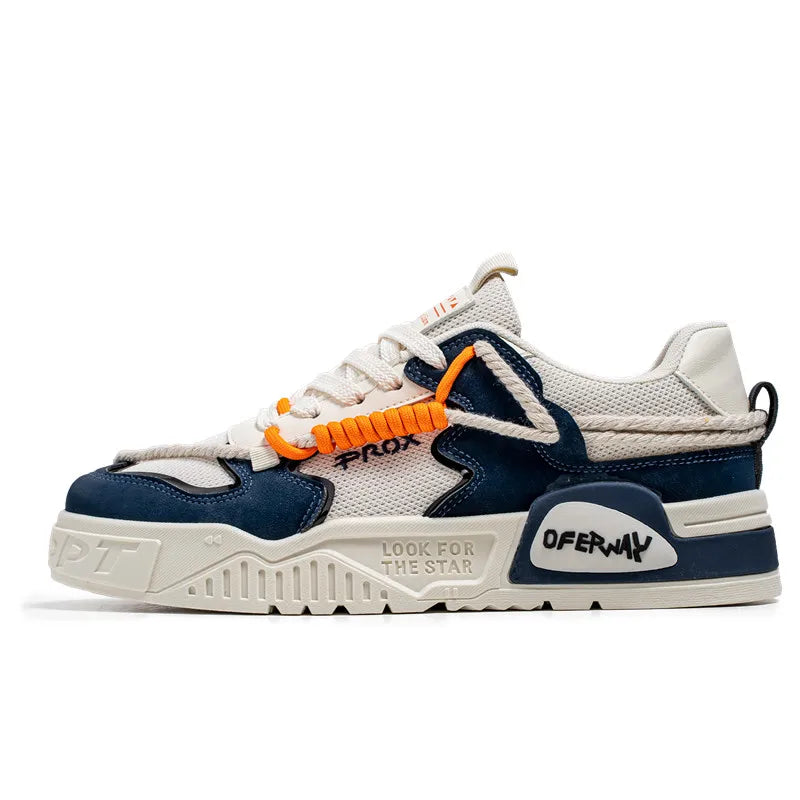 2025 New Summer Men's Shoes Original Casual Flat Shoes Sport Thick Bottom Increased Height Bread Trendy Shoes Skateboard sneaker