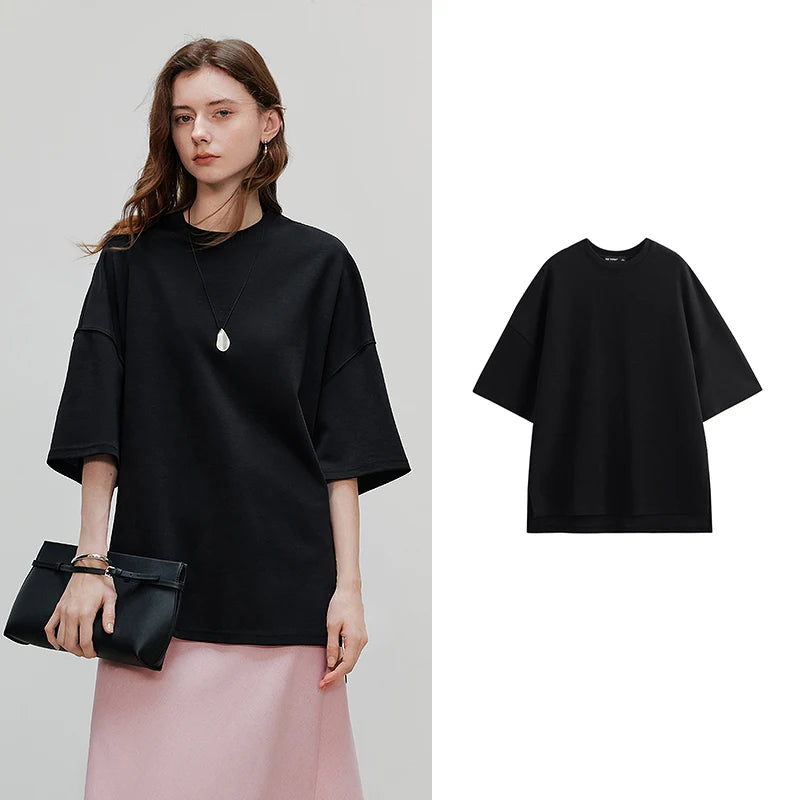 TOYOUTH Women Short Sleeve T shirt 2025 Spring New Tops 8521010