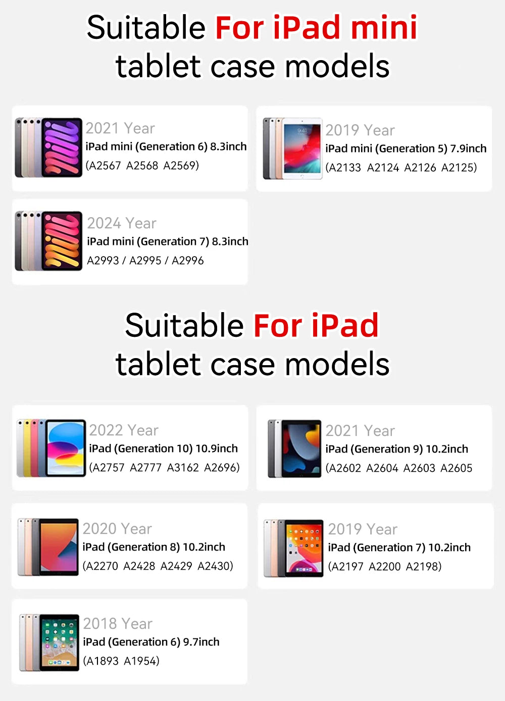 Transparency Case for 2024 iPad Pro 13in 11in M4 Air 11-inch 13-inch M2 iPad 10th Gen 10.9 Air 4/5 iPad 7/8/9th 10.2 5/6th 9.7in