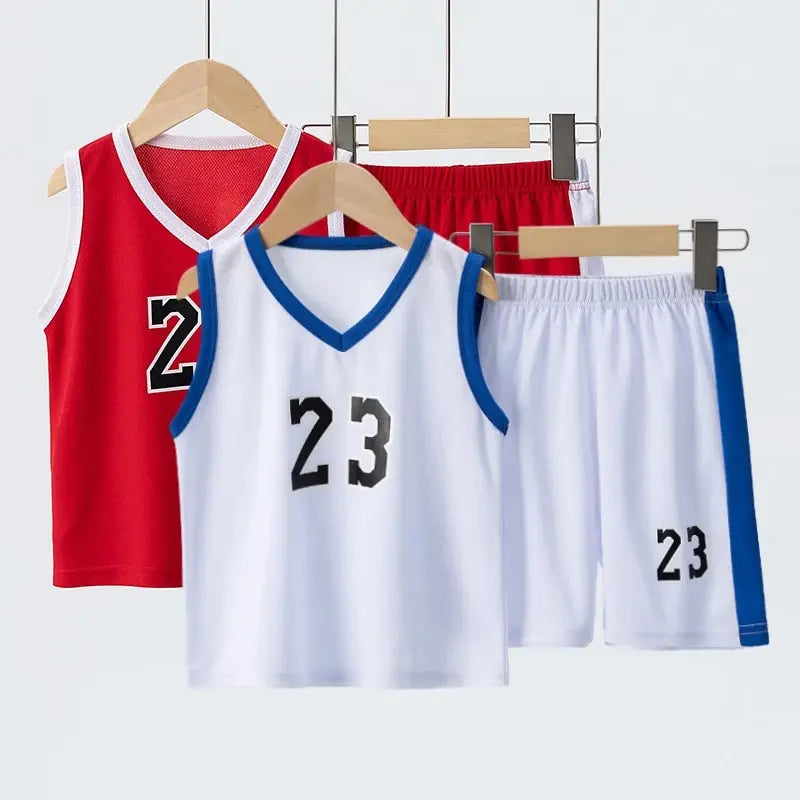 2/4 Pieces Of Summer Children's Quick-drying Sports Suit Boys Running Vest girls Casual Joker Shorts Breathable Short Sleeves