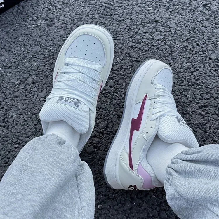 Summer Chunky Ladies Sneakers Thick Bottom Increased Ultra-Light Non-Slip Wear-Resistant Bread Casual Sneakers Vulcanized Shoes