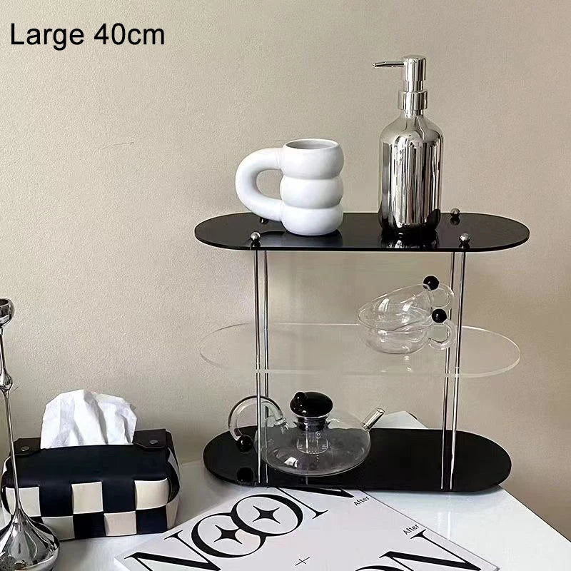 3-layer Acrylic Desktop Storage Rack Water Cup Perfume Bathroom Table Top Cosmetics Storage Jewelry Display Frame Organizer