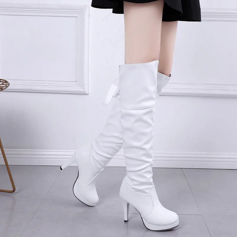 Classics Women Boots Luxury Knight Women Length Boot Fashion Sexy Soft Leather Shoes Leather Elegant Comfortable Knee High Boots