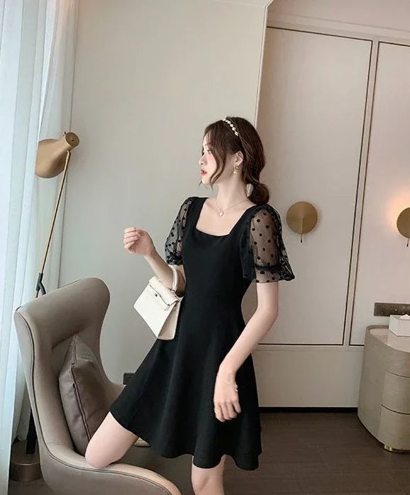 Midi Woman Dress Backless Dresses for Women Black Open Back Mesh Cheap Casual Elegant Chic on Sales Promotion Sensual Sexy Party