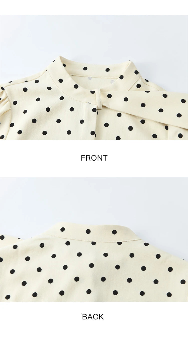 MISHOW Wave Point Long Sleeve Brushed Blouse Rabbit Ear Collar 2024 Winter Women Clothes Temperament Thickened Shirts MXD56X1697