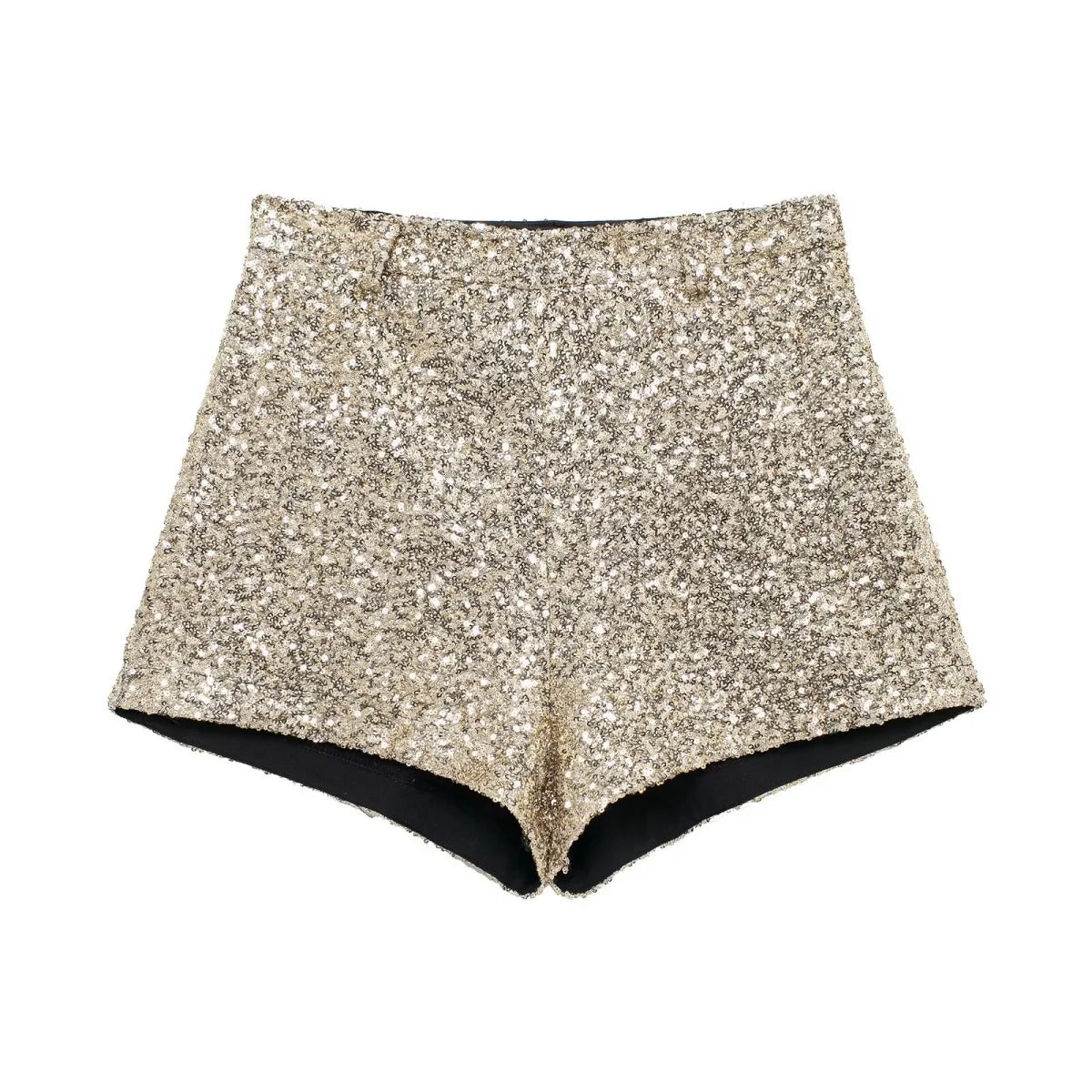 Taop&Za women's 2024 autumn and winter new pearl shorts solid color high commuting temperament shiny socialite mini pants
