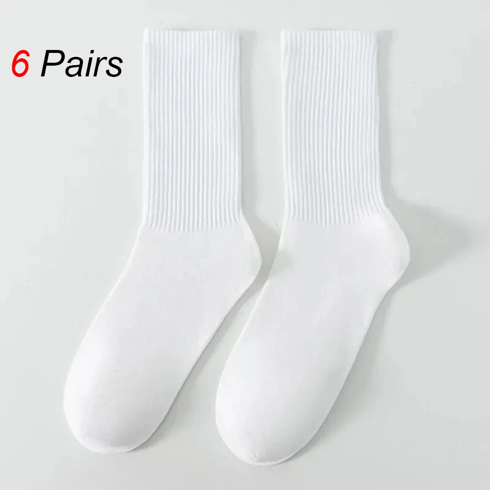 2/6/10/20 Pairs Neutral Striped Round Neck Socks Spring Summer Sweat Absorbing Breathable Solid Color Couple Sports Leisure Sock
