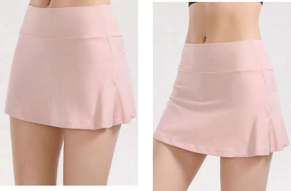 Summer Slim Yoga Shorts New Short Skirts Ultra Short Mini Skirts Gym Exercise Running Fitness Tennis Anti-Light Sports Skirts