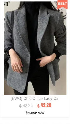 [EWQ] Big Size Long Sleeve Hooded Zipper Decorate Blue Knit Cardigan Women Thick Sweater Jacket 2024 Autumn New Fashion 16O2559