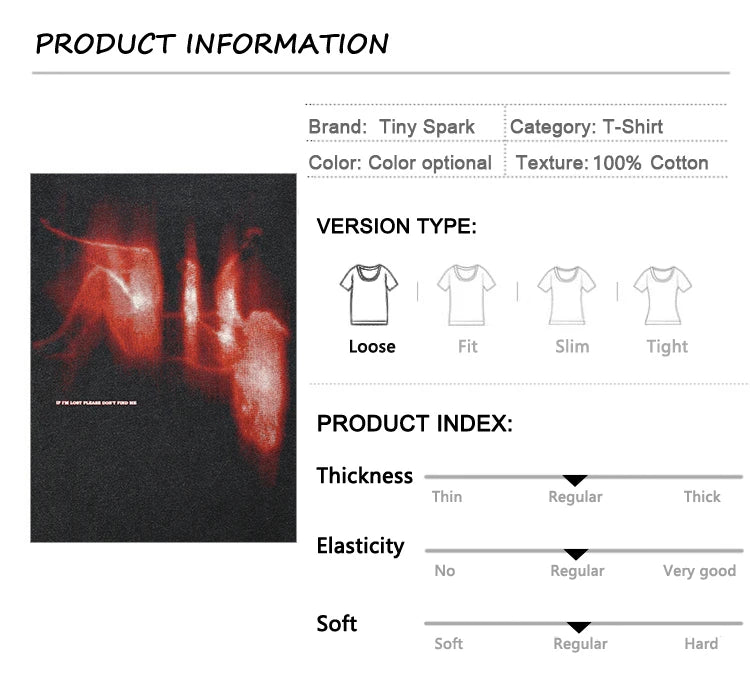 Hip Hop Streetwear 2025 Men T-Shirt Oversized Lost Shadow Vintage Graphic T Shirt Washed Black Tshirt Cotton Unisex Tops Tees