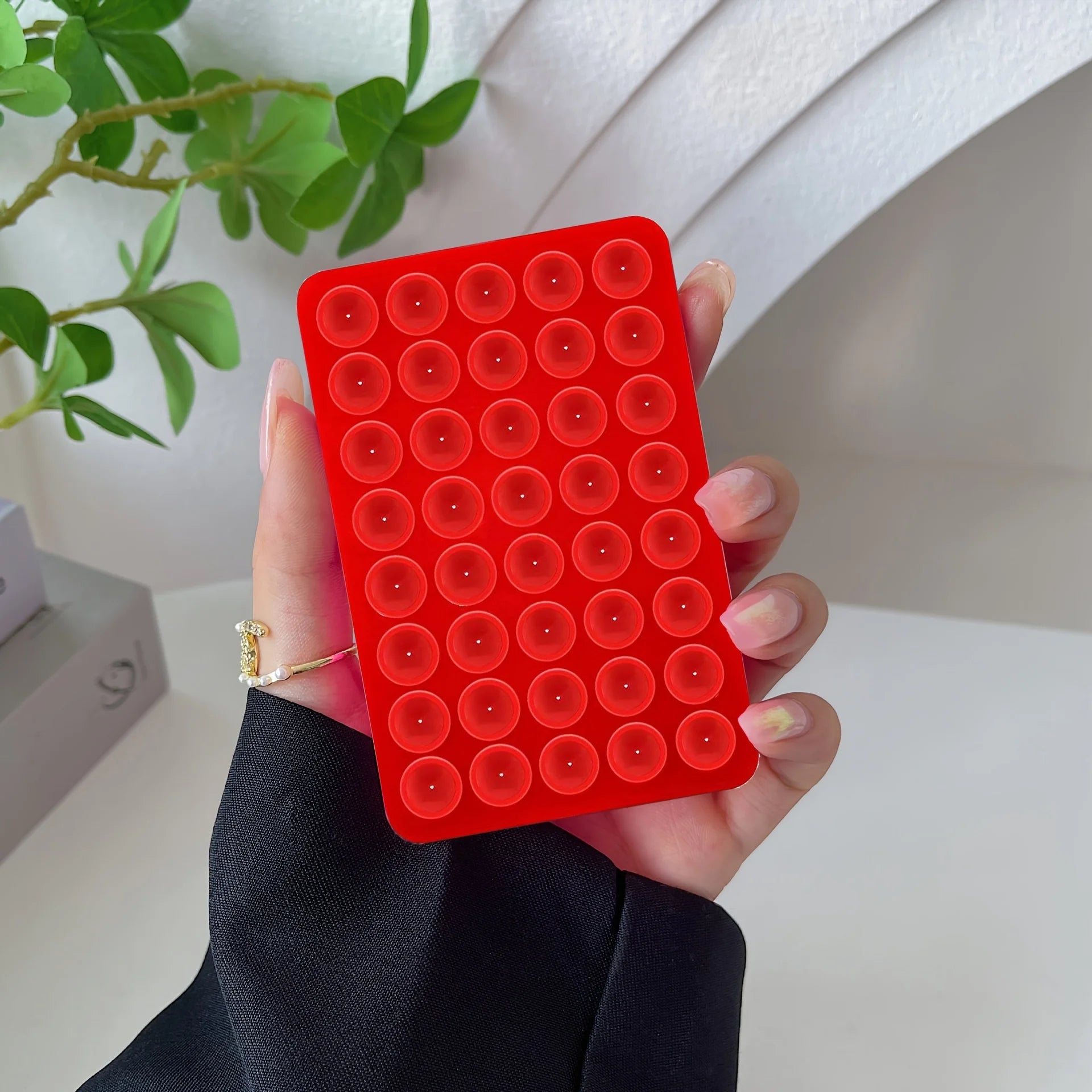 Silicone Suction Cup Phone Mount Hands-Free Mobile Stand Airplane Travel Essential Compatible with Any Smartphone