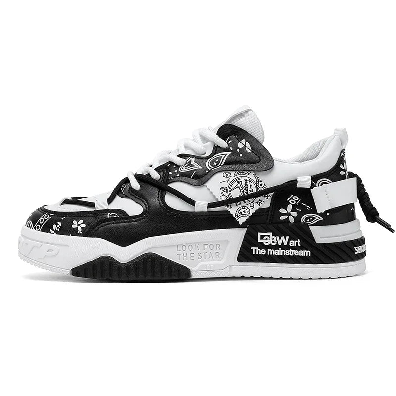 2025 New Summer Men's Shoes Original Casual Flat Shoes Sport Thick Bottom Increased Height Bread Trendy Shoes Skateboard sneaker